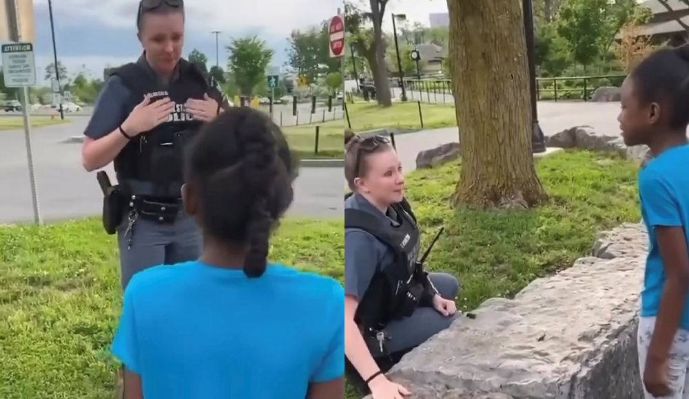 Frightened young girl