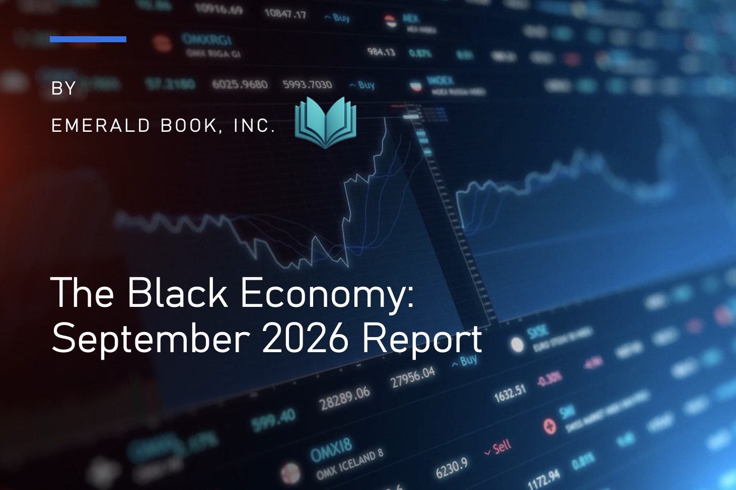 Economic data charts and community gathering