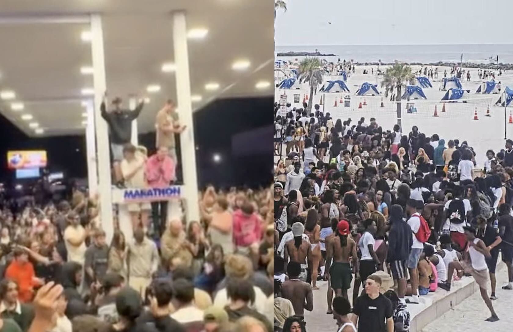 A crowded city street with a diverse group of teenagers, representing the reality of these events.