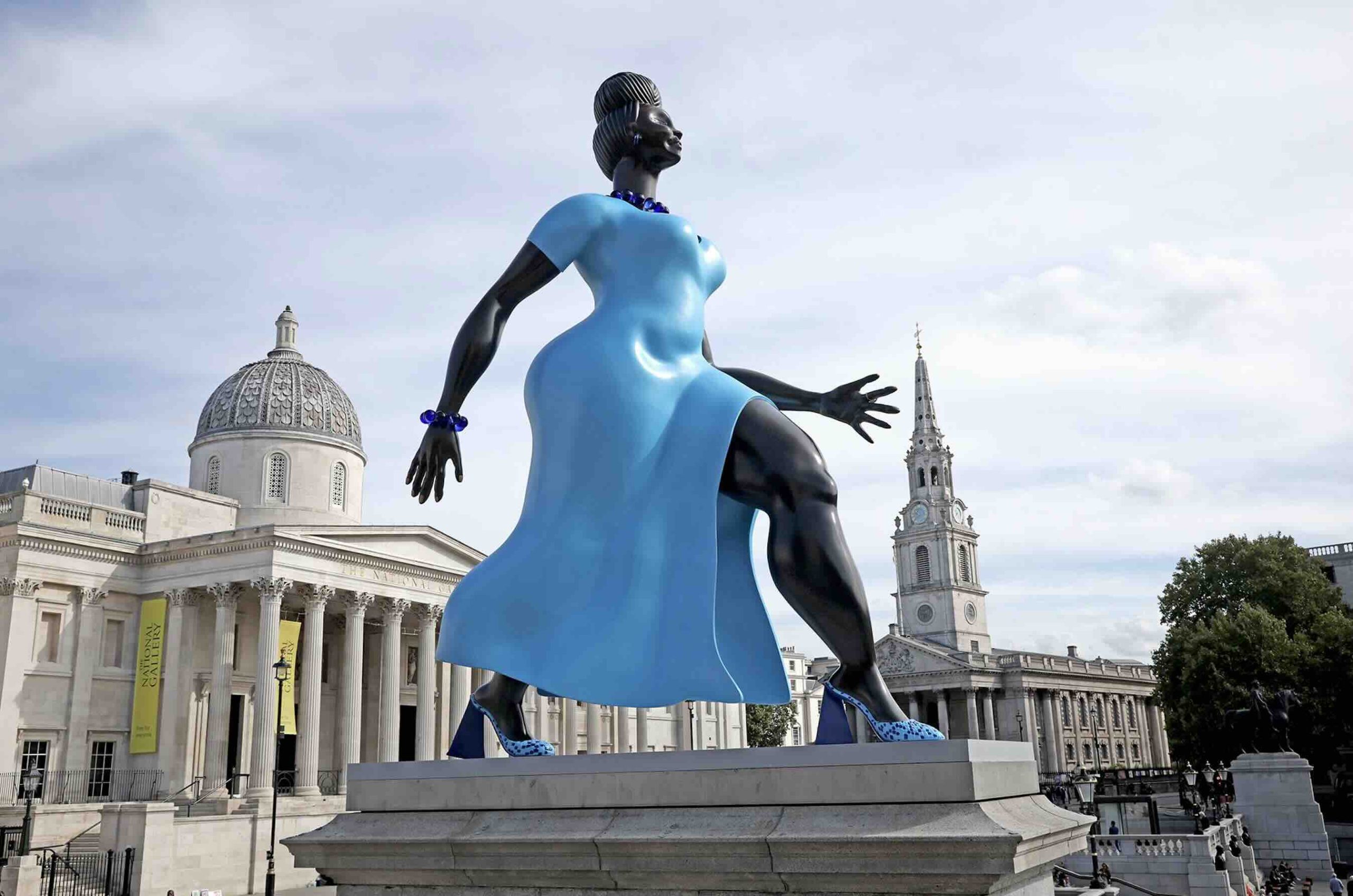 Lady in Blue sculpture on the Fourth Plinth in Trafalgar Square