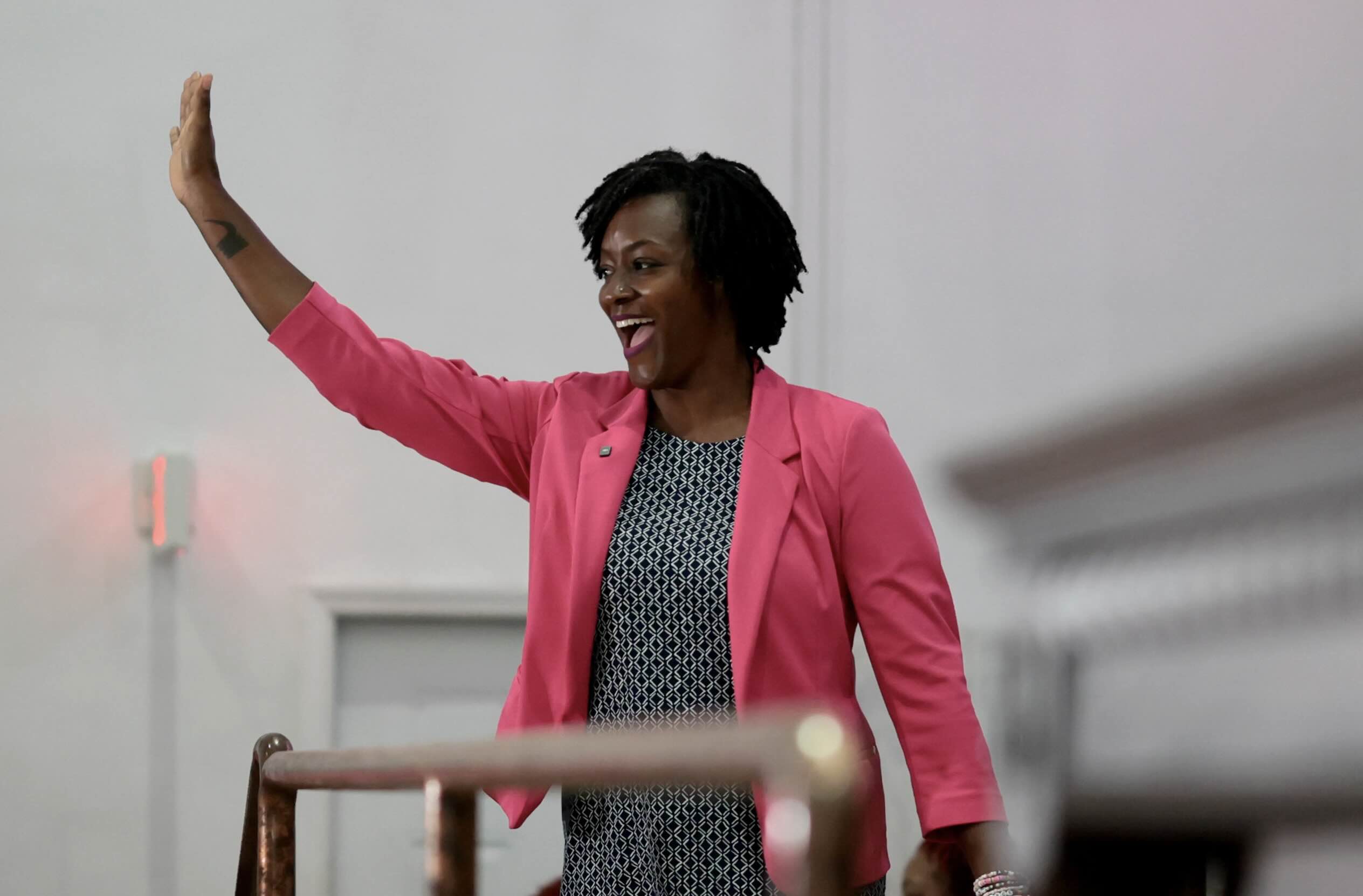 Angie Nixon campaigning in Florida